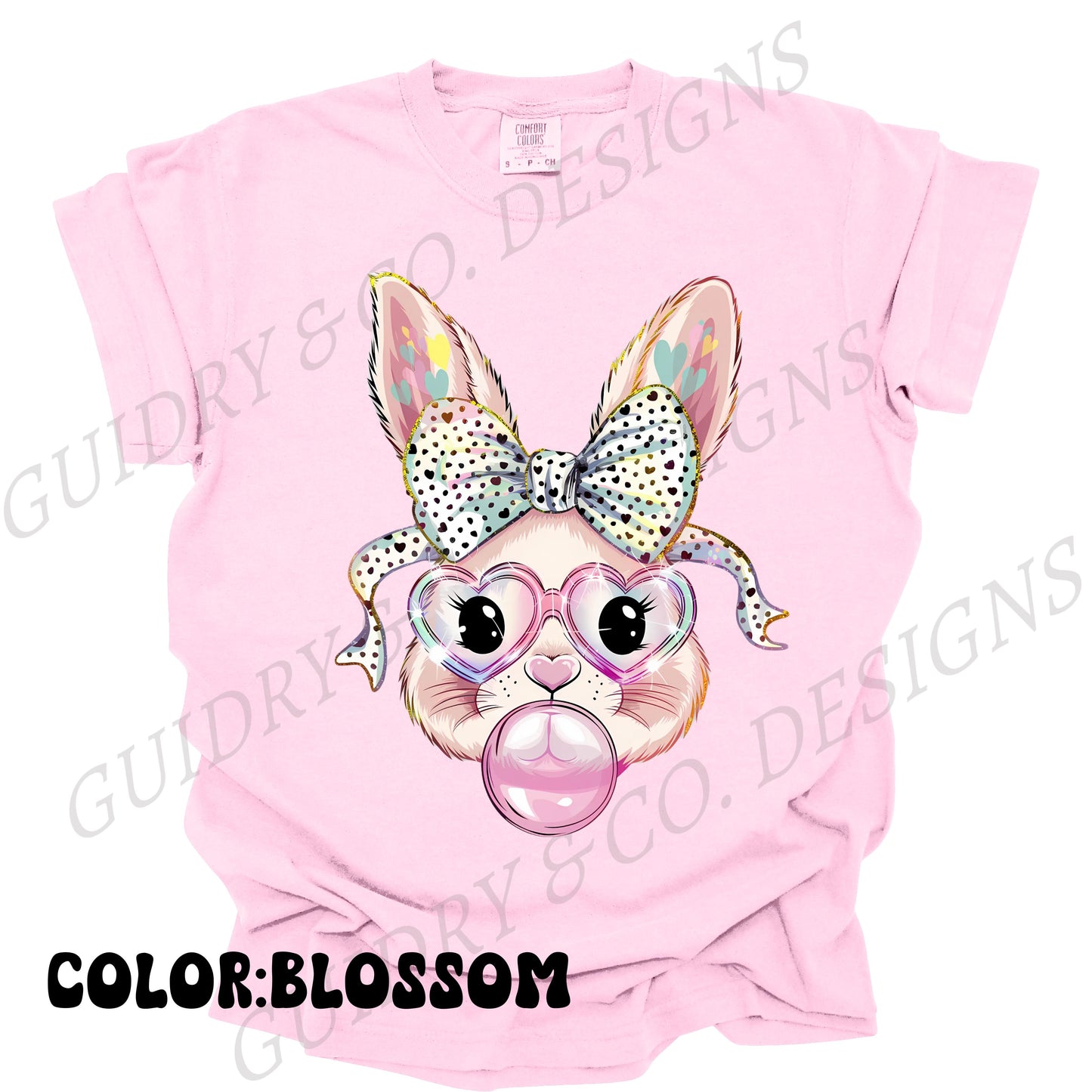 BUBBLE Gum Easter Bunny Color Comfort Tshirt