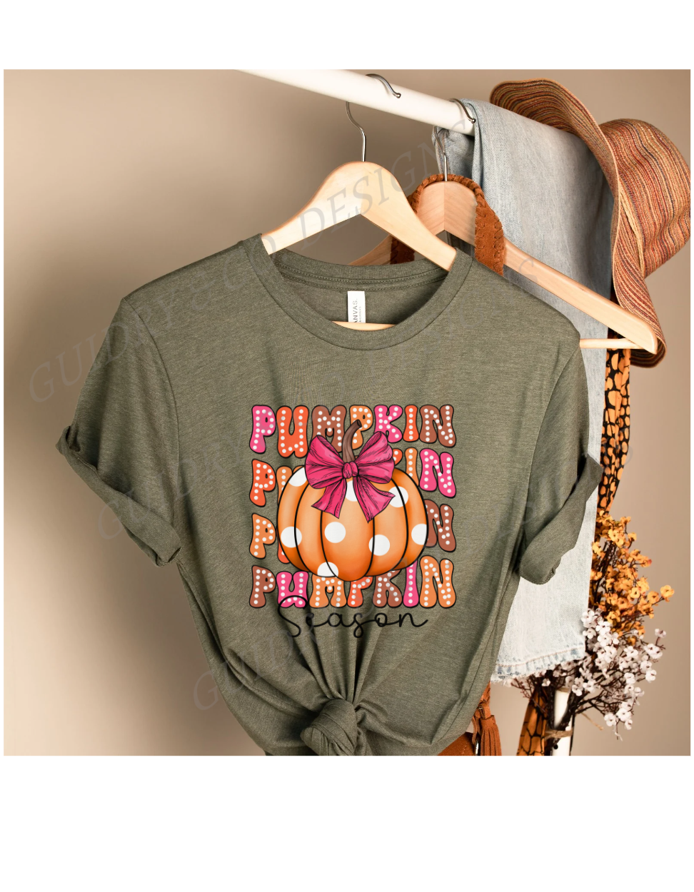 Fall Pumpkin Pink Bow (PREORDER)