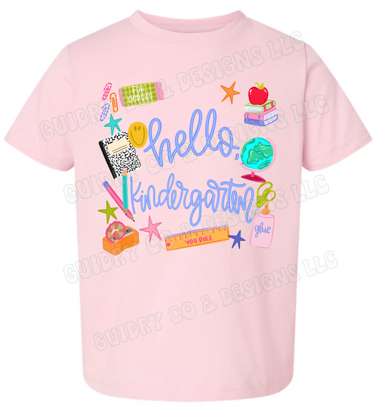 Hello Back to school (toddler & youth size)