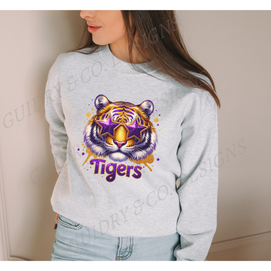 Tiger Bling Star Gildan Sweatshirt