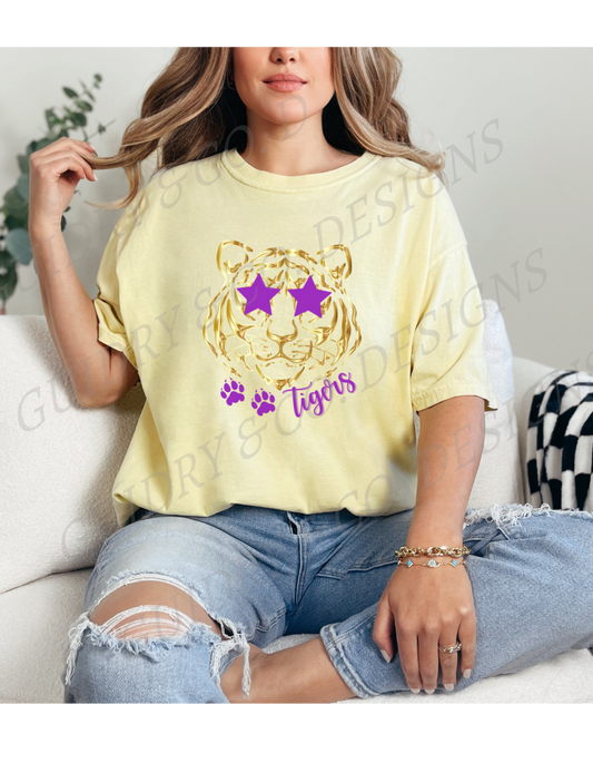 Gold Tiger Star Glasses (Color Comfort)