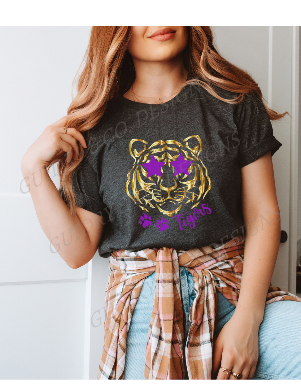 Gold Tiger Star Glasses (Bella Canva)