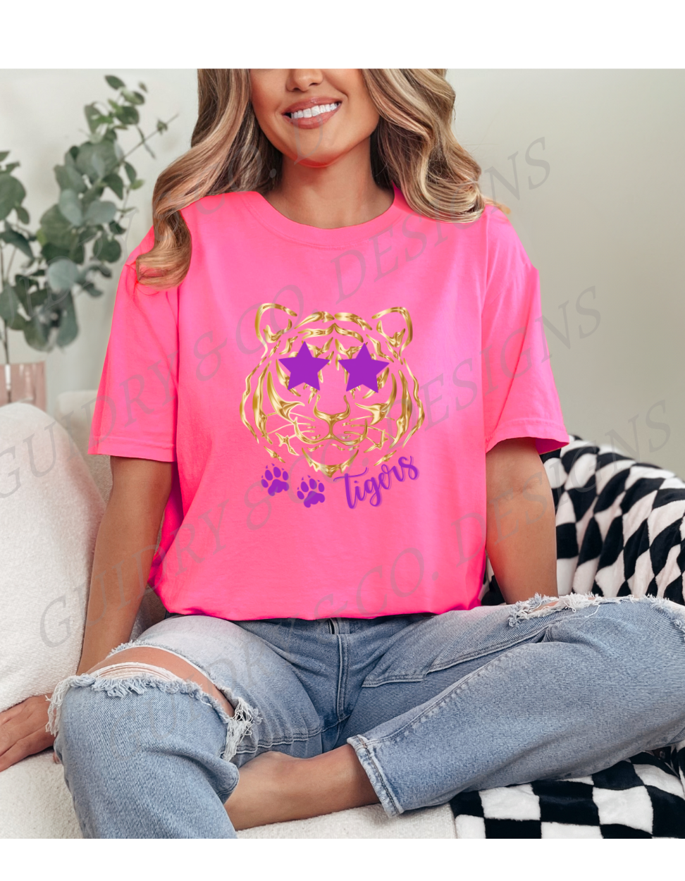 Gold Tiger Star Glasses (Color Comfort)
