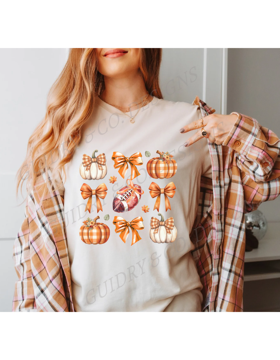 Football Bow Pumpkin(PREORDER)
