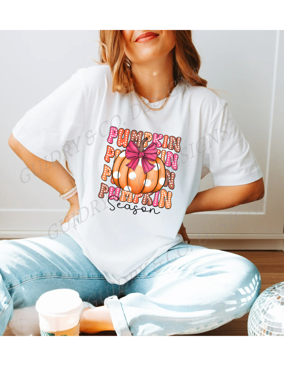 Fall Pumpkin Pink Bow (PREORDER)