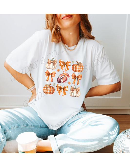 Football Bow Pumpkin(PREORDER)