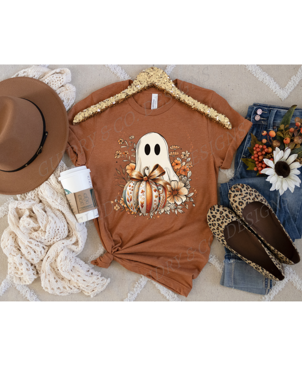 Ghost Pumpkin Floral (PREORDER)