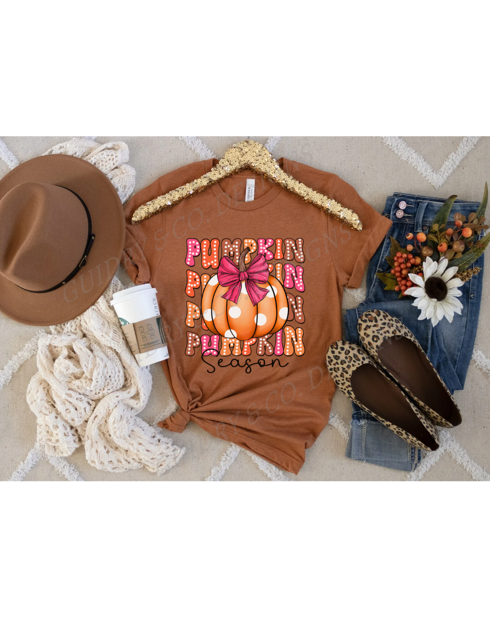 Fall Pumpkin Pink Bow (PREORDER)