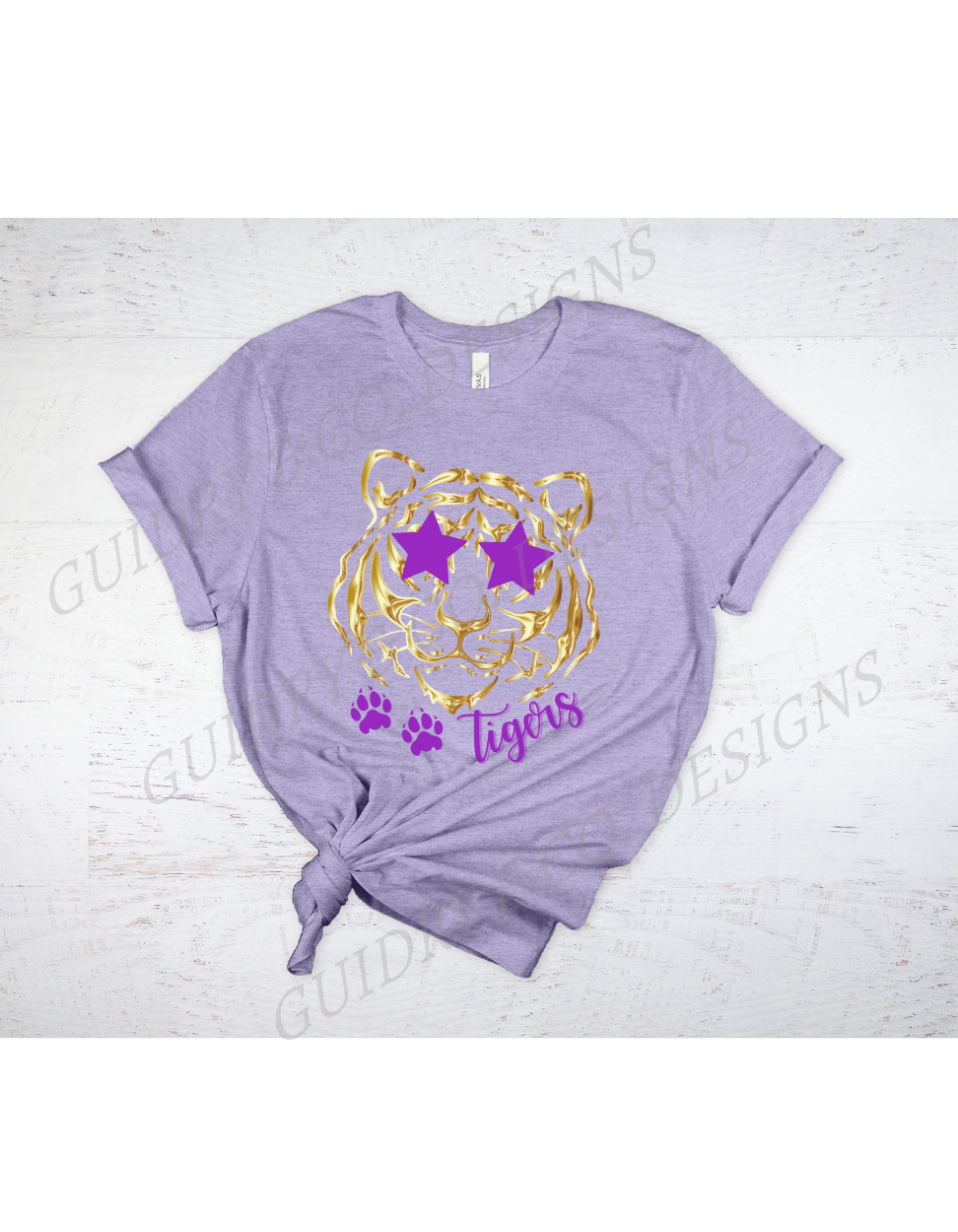 Gold Tiger Star Glasses (Bella Canva)