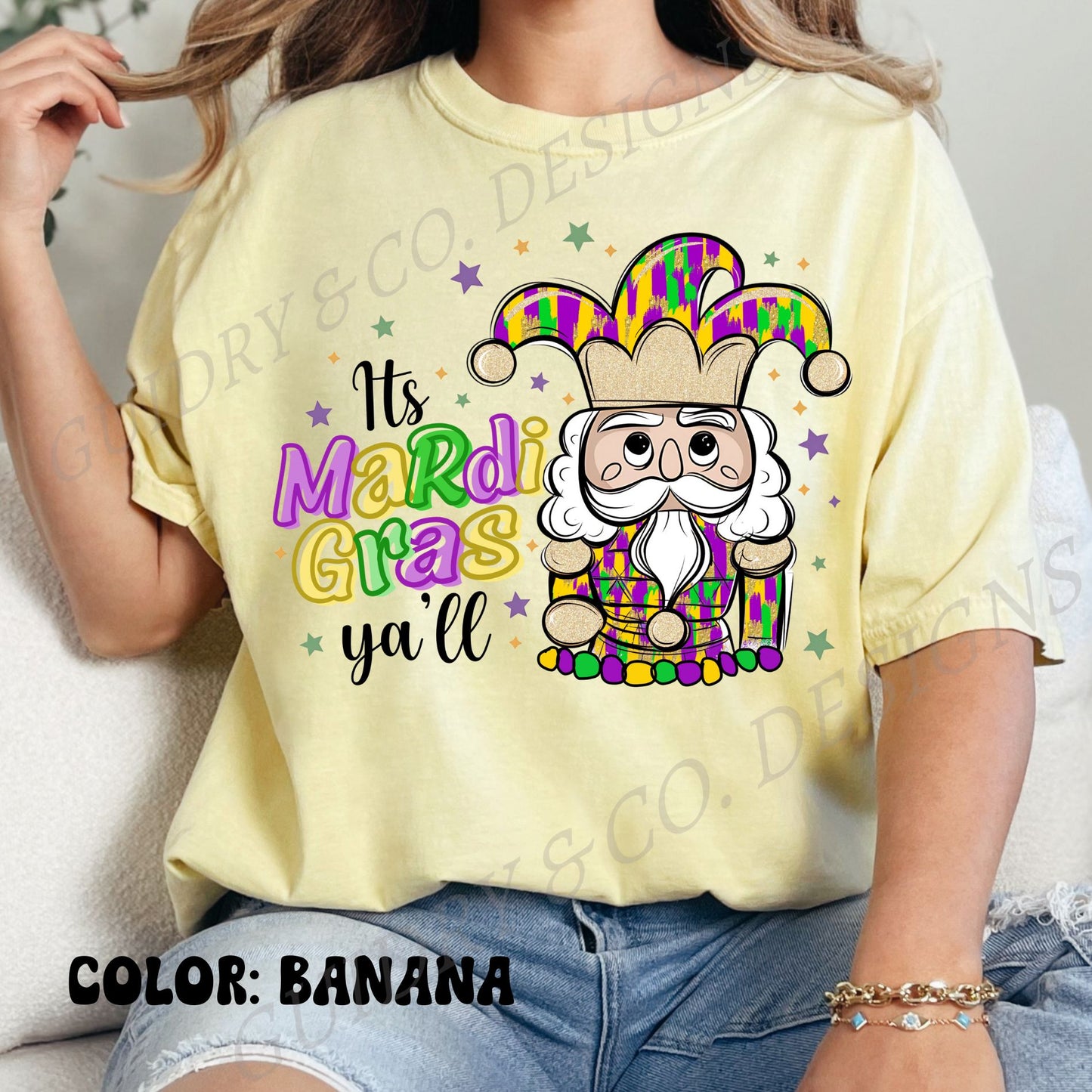 Its Mardi Gras Yall Tshirt women Nutcrakcer