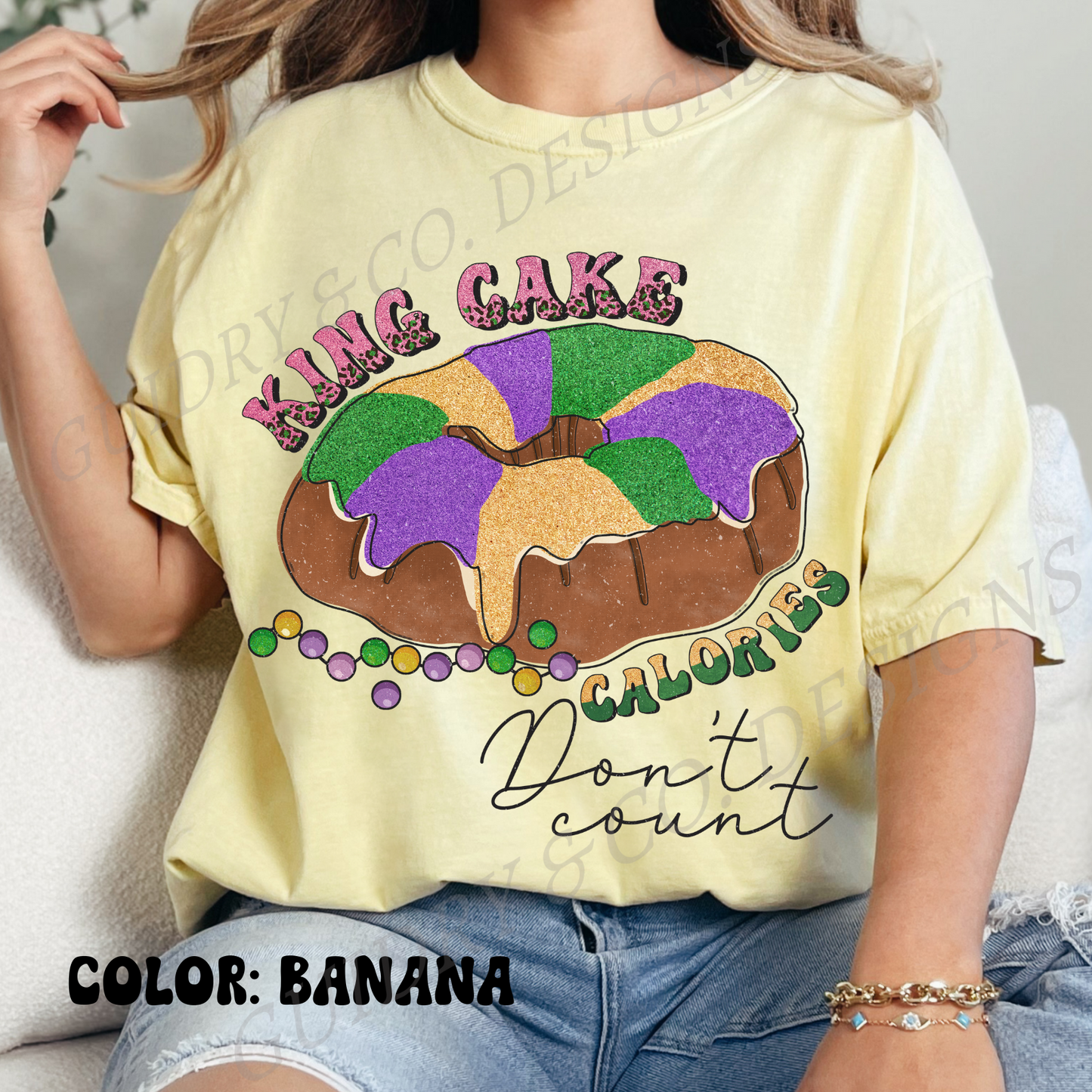 CALORIES DON'T COUNT MARDI GRAS Tshirt women