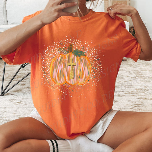Brushstroke Cross Pumpkin