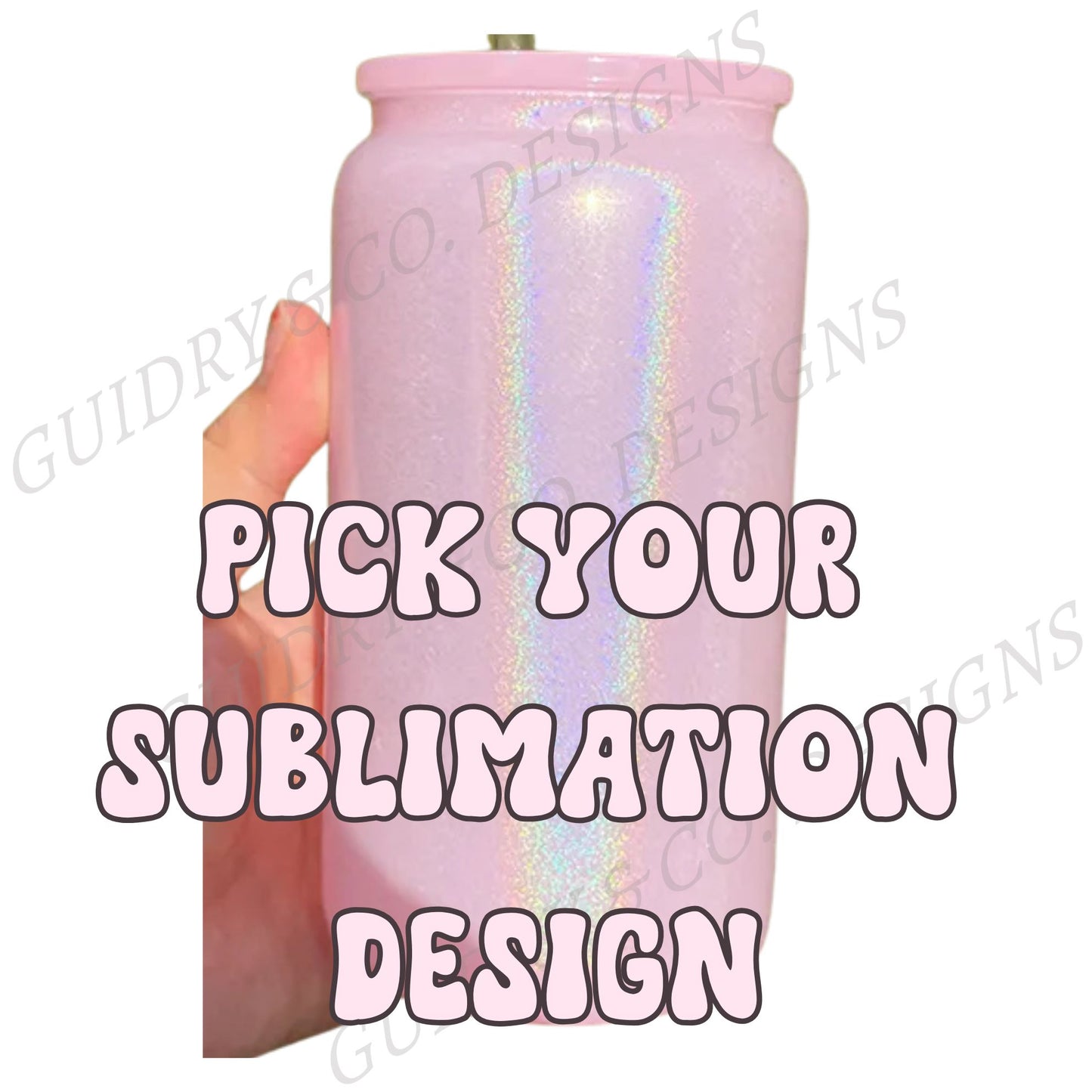 GLITTER GLASS CUP SUBLIMATION DESIGNS