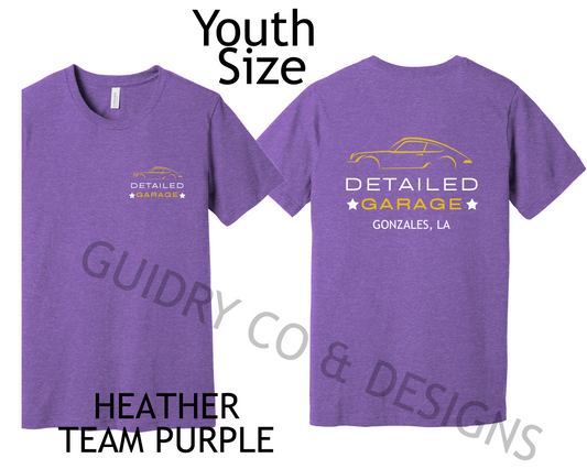 Detailed Garage (YOUTH Bella Canva Tshirt Brand)