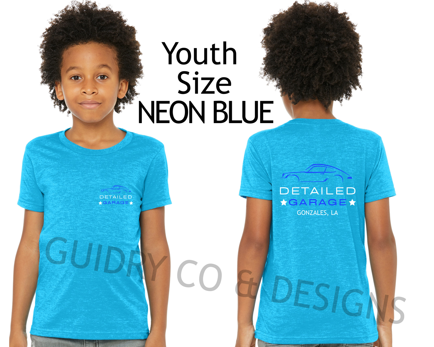 Detailed Garage (YOUTH Bella Canva Tshirt Brand)