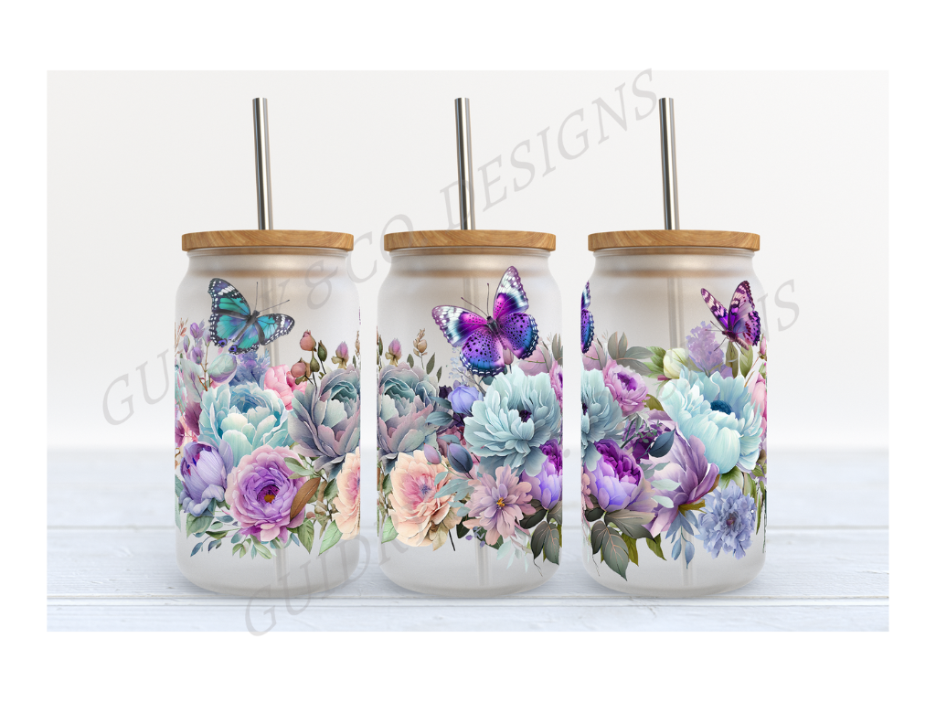Butterfly frosted cup