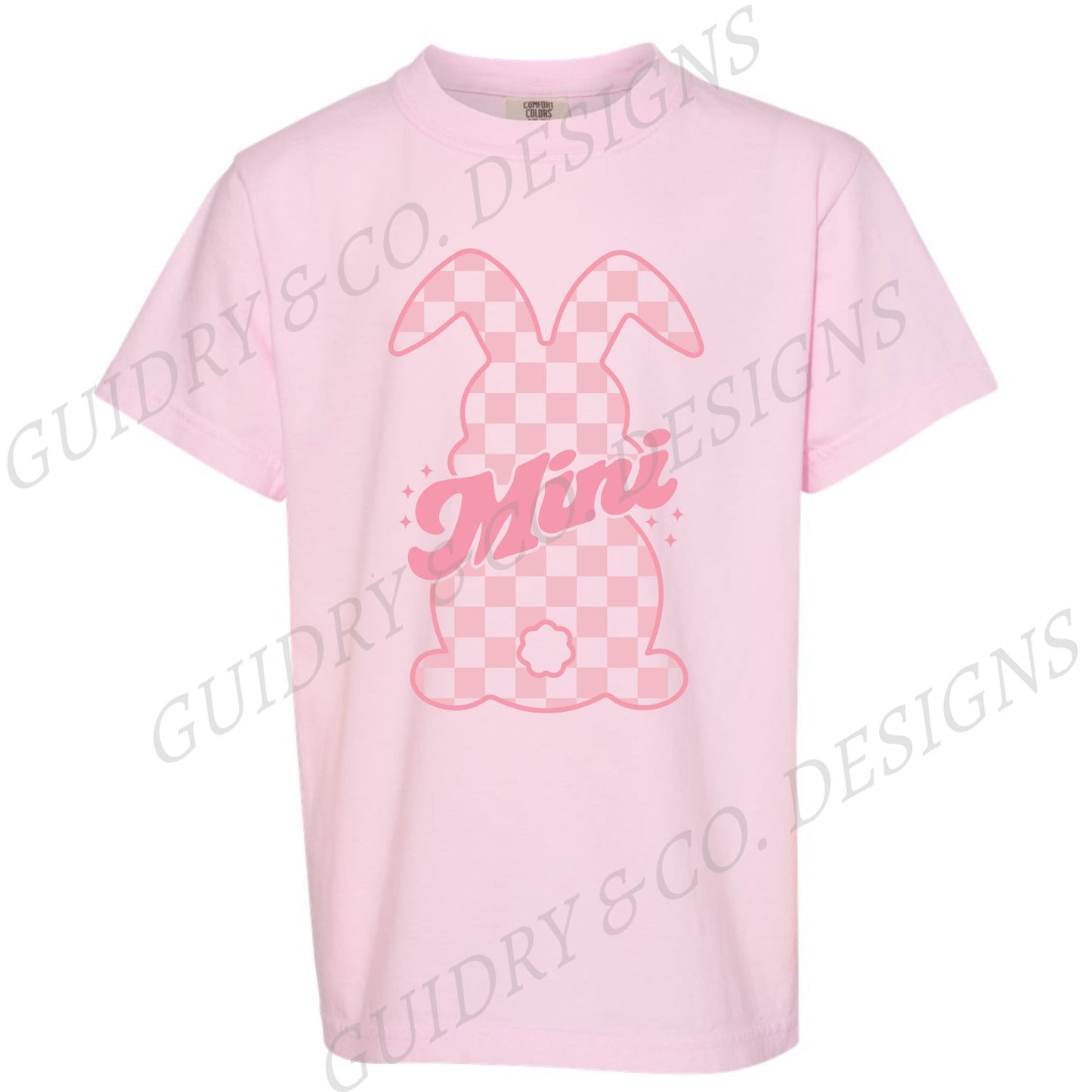 MINI BUNNY YOUTH EASTER DTF DESIGN COMFORT COLOR TSHIRT