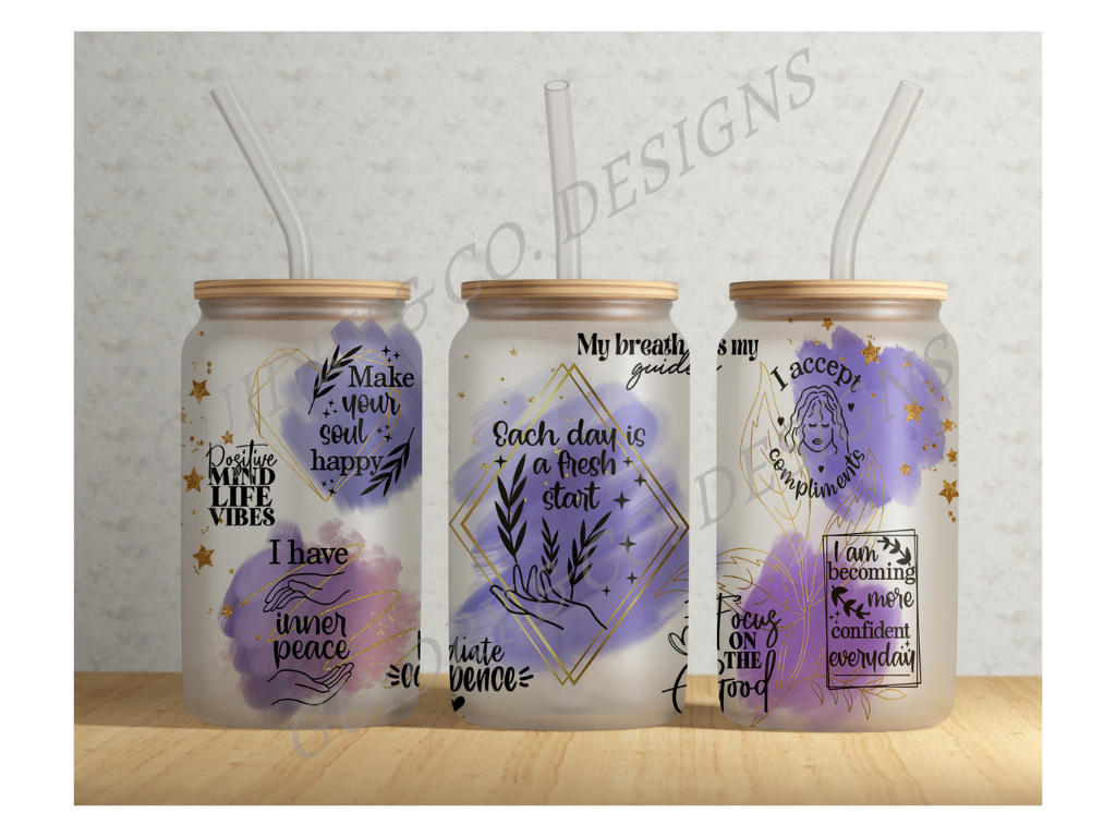 Each Day Is A Fresh Start Glass Frosted Cup