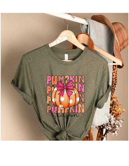 Fall Pumpkin Pink Bow (PREORDER)
