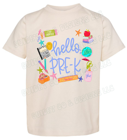 Hello Back to school (toddler & youth size)