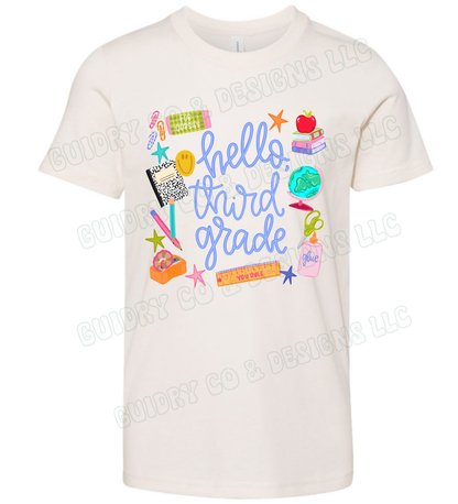 Hello Back to school (toddler & youth size)