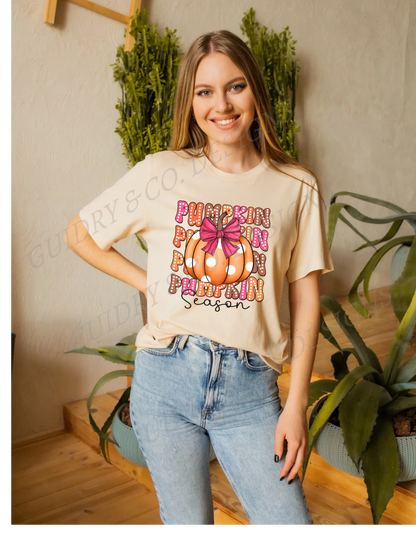 Fall Pumpkin Pink Bow (PREORDER)