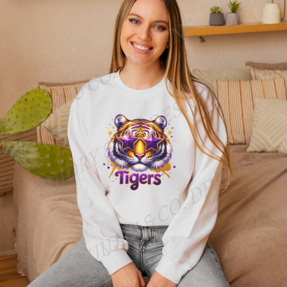 Tiger Bling Star Gildan Sweatshirt