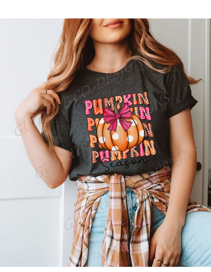 Fall Pumpkin Pink Bow (PREORDER)