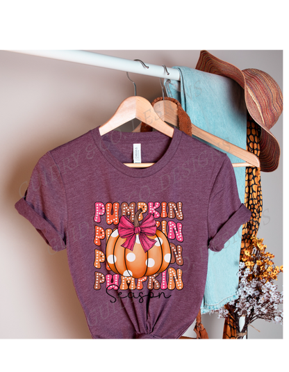 Fall Pumpkin Pink Bow (PREORDER)
