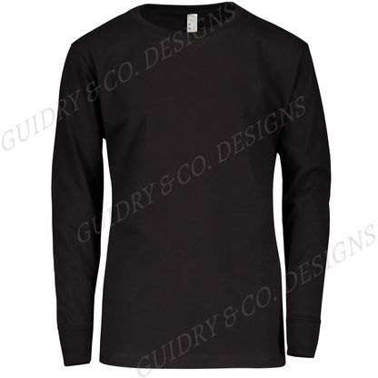 Youth Long Sleeve Pick PATCH During live then color shirt
