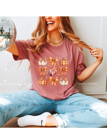 Football Bow Pumpkin(PREORDER)