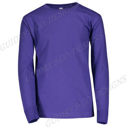 Youth Long Sleeve Pick PATCH During live then color shirt