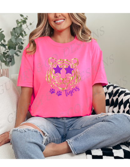 Gold Tiger Star Glasses (Color Comfort)
