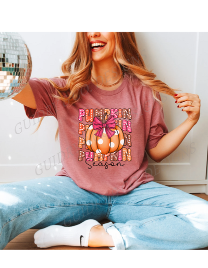 Fall Pumpkin Pink Bow (PREORDER)