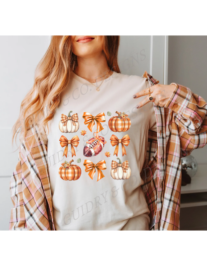 Football Bow Pumpkin(PREORDER)