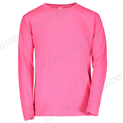 Youth Long Sleeve Pick PATCH During live then color shirt