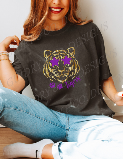Gold Tiger Star Glasses (Color Comfort)