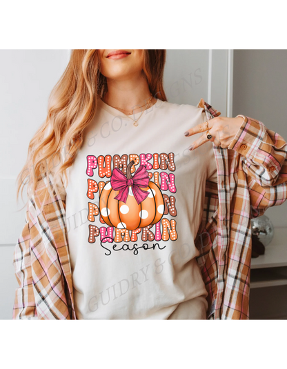 Fall Pumpkin Pink Bow (PREORDER)