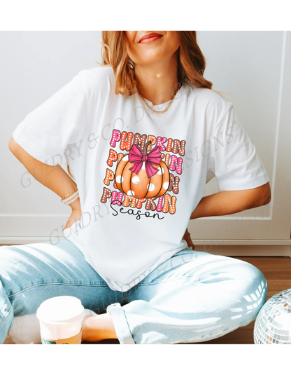 Fall Pumpkin Pink Bow (PREORDER)