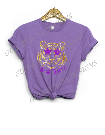 Gold Tiger Star Glasses (Bella Canva)