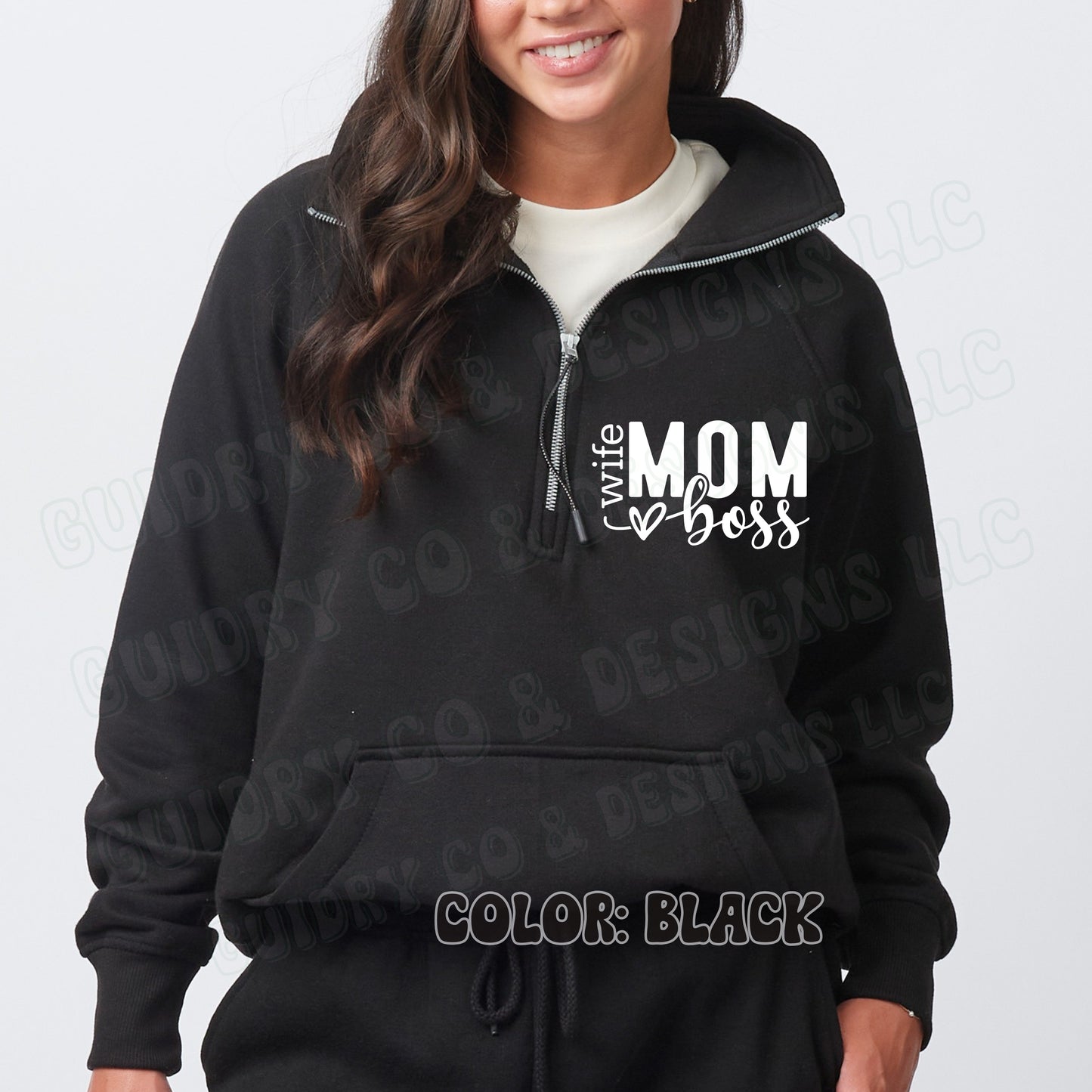 Quarter Zip Sweatshirt DTF