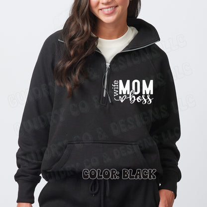 Quarter Zip Sweatshirt DTF