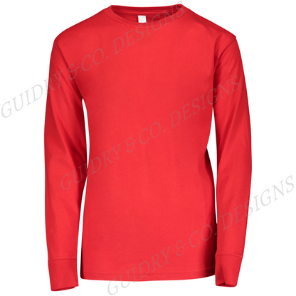Youth Long Sleeve Pick PATCH During live then color shirt