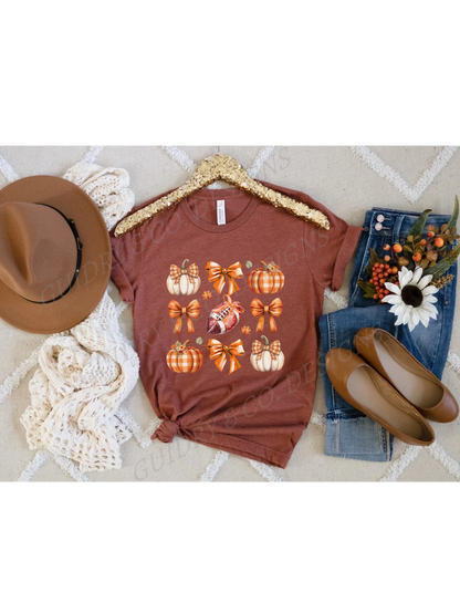 Football Bow Pumpkin(PREORDER)