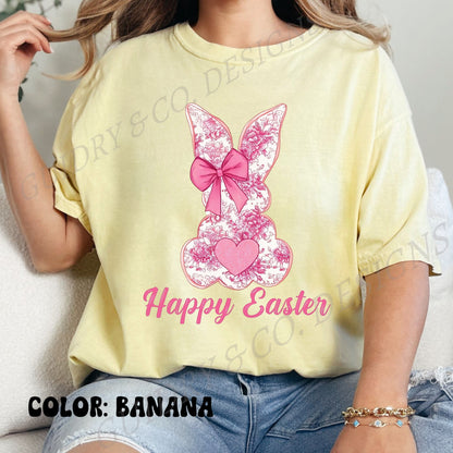FLORAL HAPPY EASTER BUNNY tshirt color comfort