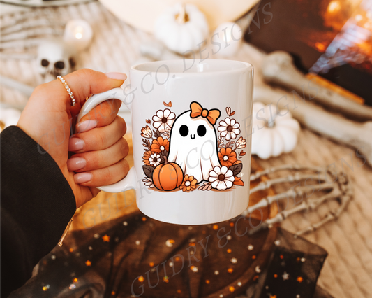 Ghost Pumpkin Coffee Mug 15 oz (PREORDER)