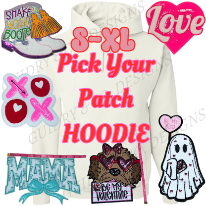 (2X-3X) Pick your Patch During Live HOODIE