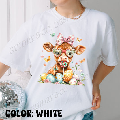 HIGHLAND COW EASTER tshirt color comfort
