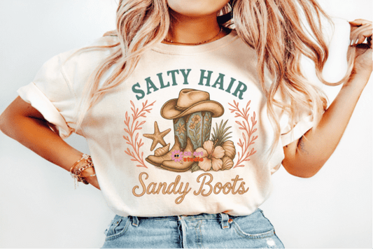 SALTY HAIR SANDY BOOTS WESTERN SUMMER