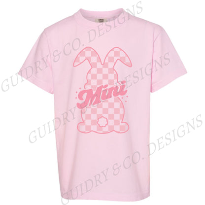 MINI BUNNY YOUTH EASTER DTF DESIGN COMFORT COLOR TSHIRT